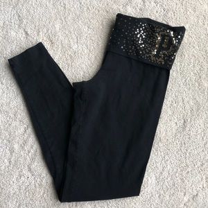 PINK leggings with sequin detail